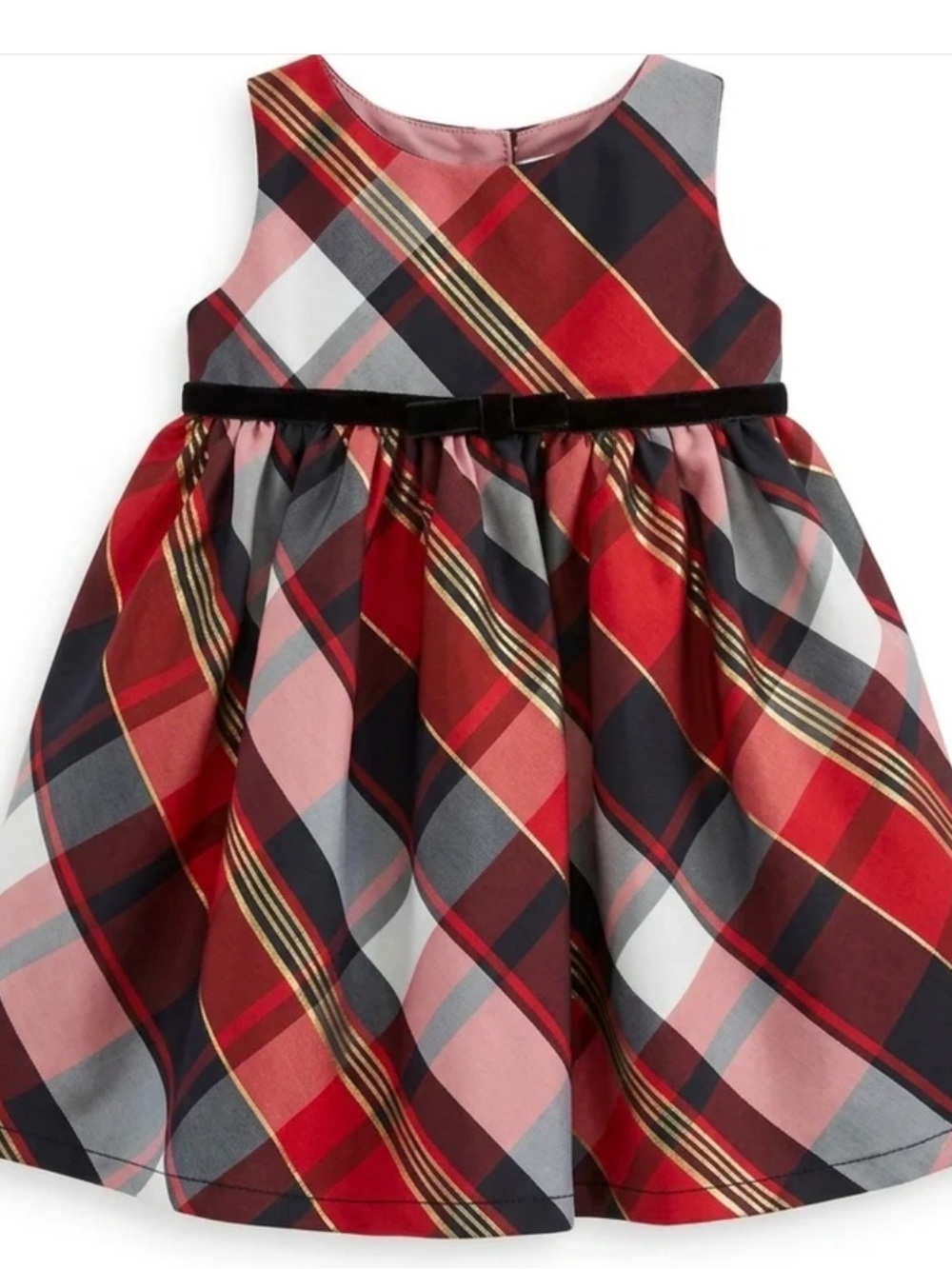 Carter's Red Black Gray Plaid Holiday Dress